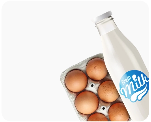الألبان والبيض